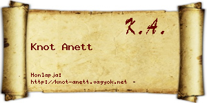 Knot Anett névjegykártya